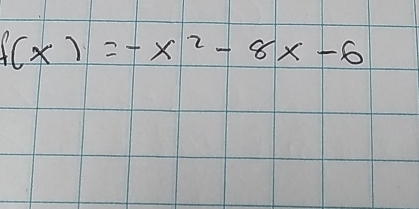 f(x)=-x^2-8x-6