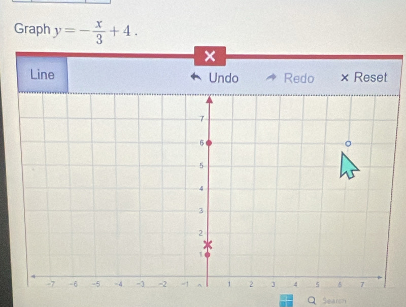 Graph y=- x/3 +4. 
Search