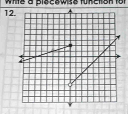 write a plecewise function for
12