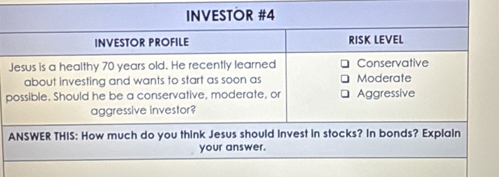 INVESTOR #4
p