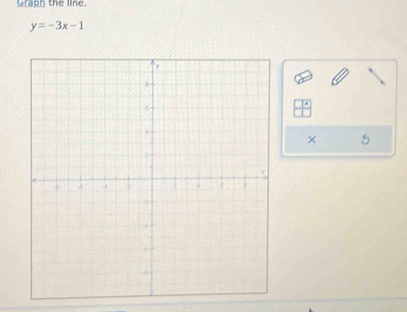 Graph the line
y=-3x-1
×