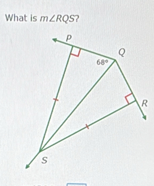 What is m∠ RQS