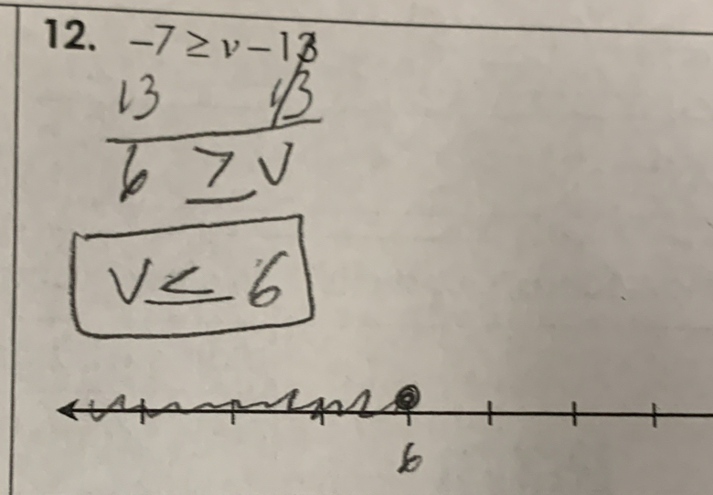 -7≥ v-13