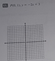 P(0,1), y=-2x+3