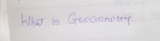 What is GEOGRADHY