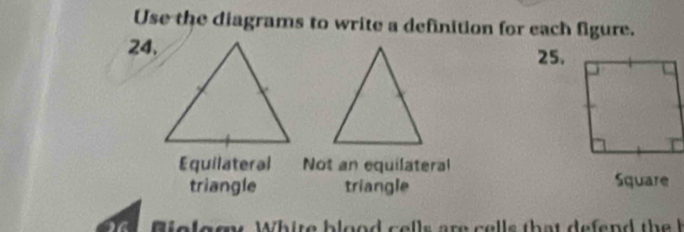 Solved: Use the diagrams to write a definition for each figure. 24.25 ...