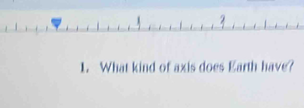 What kind of axis does Earth have?