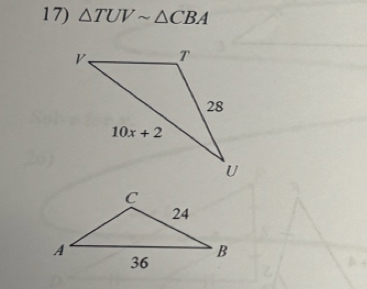 △ TUVsim △ CBA