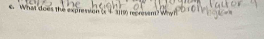 What does the expression x+ 1| (9) represent? Why?