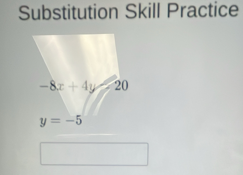 Substitution Skill Practice°