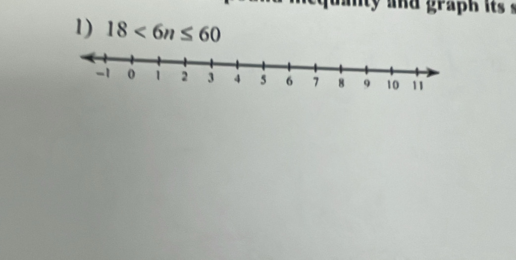 my and graph its . 
1) 18<6n≤ 60