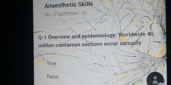 Solved: Anaesthetic Skills No of Question : 42 Q-1 Overview and ...