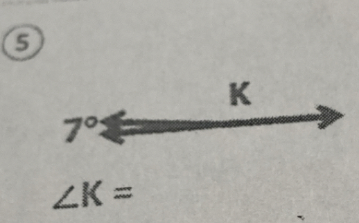 K
7°
∠ K=