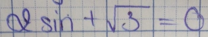 xsin +sqrt(3)=0