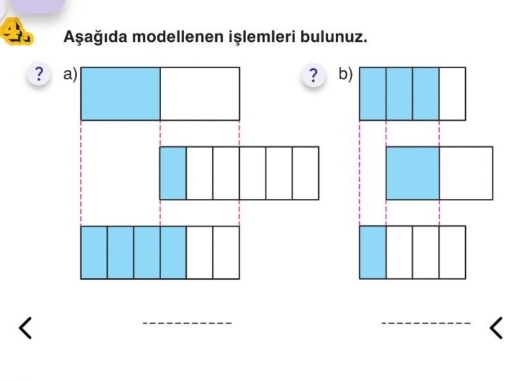 Aşağıda modellenen işlemleri bulunuz. 
? 
_ 
_