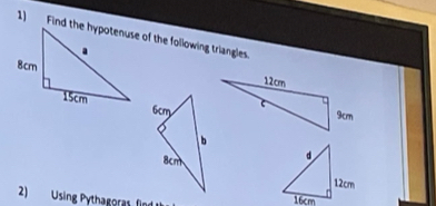 Using Pythagoras fir