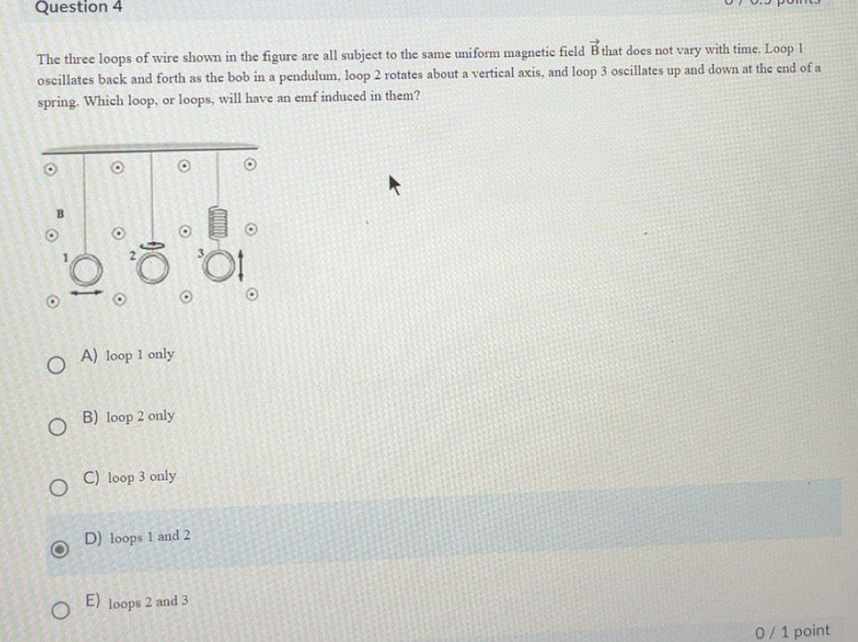 Solved: The three loops of wire shown in the figure are all subject to ...