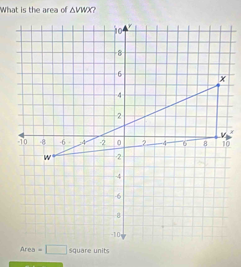 What is the area of △ VWX