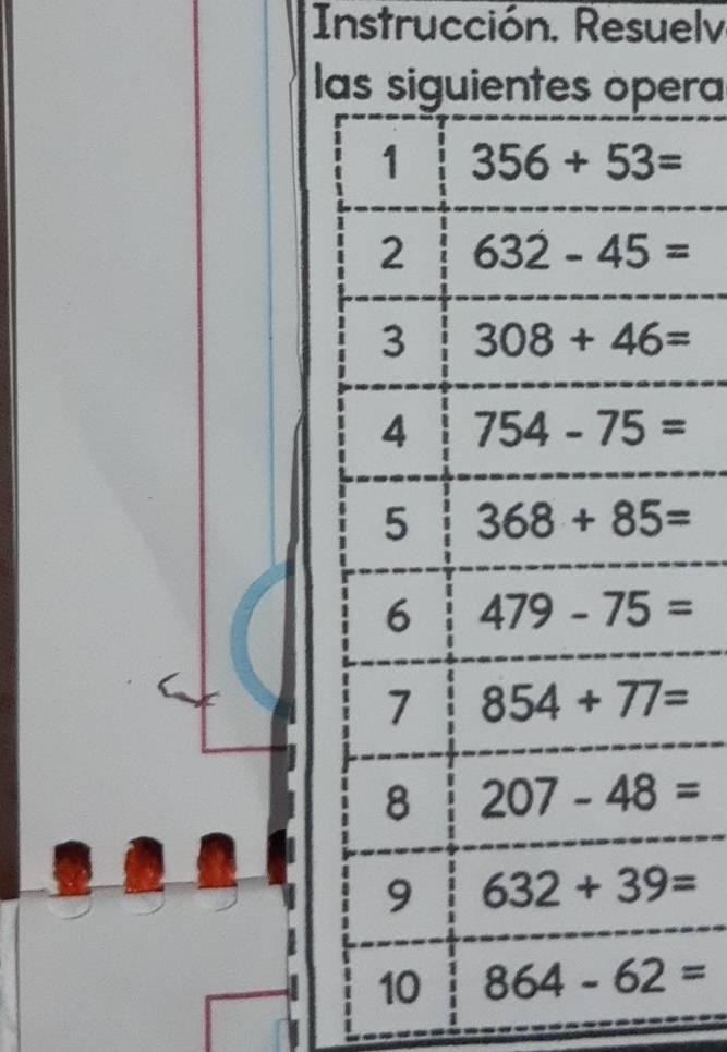 Instrucción. Resuelv
lra