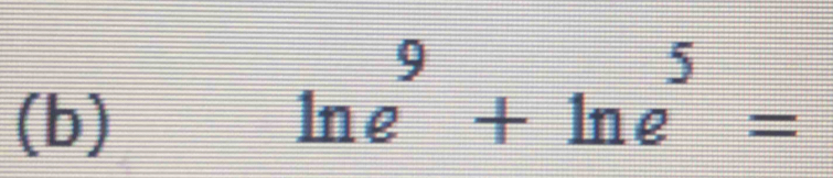 ln e^9+ln e^5=