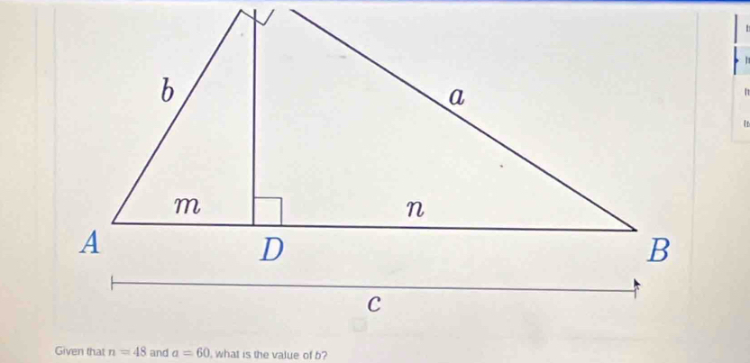 It
and a=60 , what is the value of b?