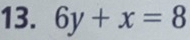 6y+x=8