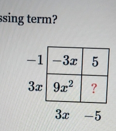 ssing term?
3x-5