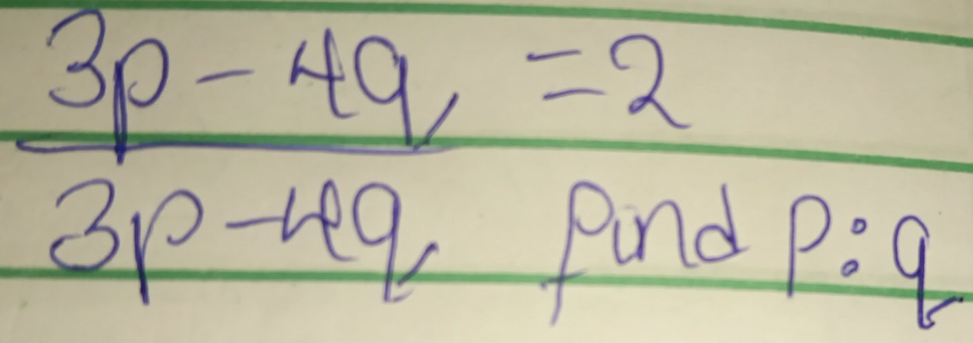  (3p-4q)/3p-4q =2 0° 9
frac 121)^frac 1/2