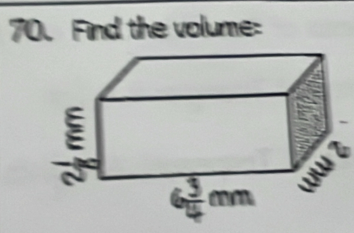 Find the volume: