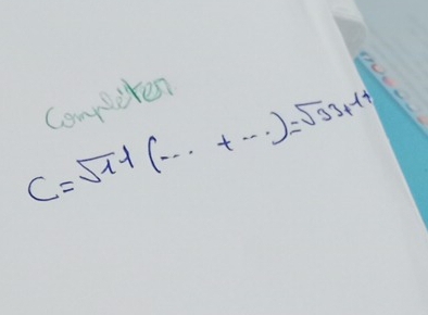 Compliten
c=sqrt(11)(·s +·s )=sqrt(33)+14