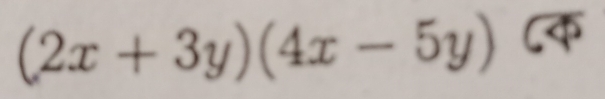 (2x+3y)(4x-5y) C