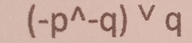 (-p^(wedge)-q)^vee q