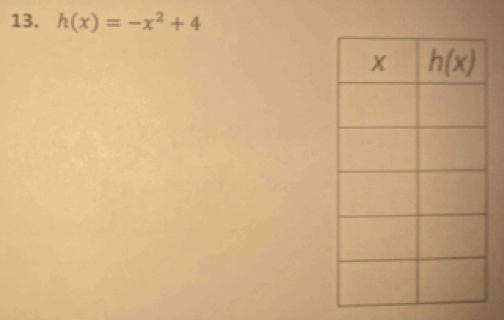 h(x)=-x^2+4