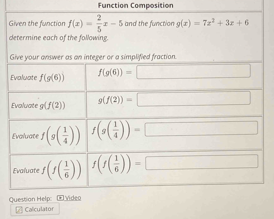 Function Composition
G
d
Q
Calculator