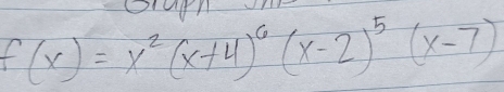 DraPn
f(x)=x^2(x+4)^6(x-2)^5(x-7)