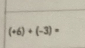 (+6)+(-3)=