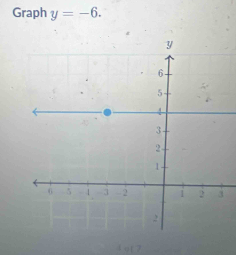 Graph y=-6.