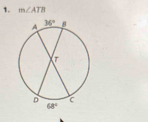 m∠ ATB