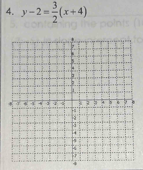 y-2= 3/2 (x+4)
-8