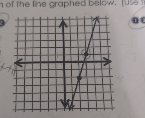 of the line graphed below. (Use t 
2