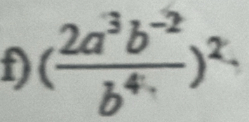 ( (2a^3b^(-2))/b^4 )^2,