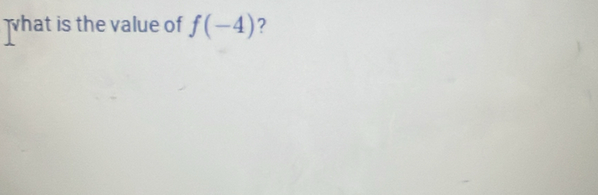 That is the value of f(-4) ?