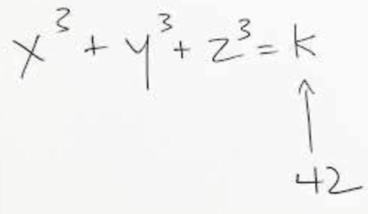 x^3+y^3+z^3=k
42