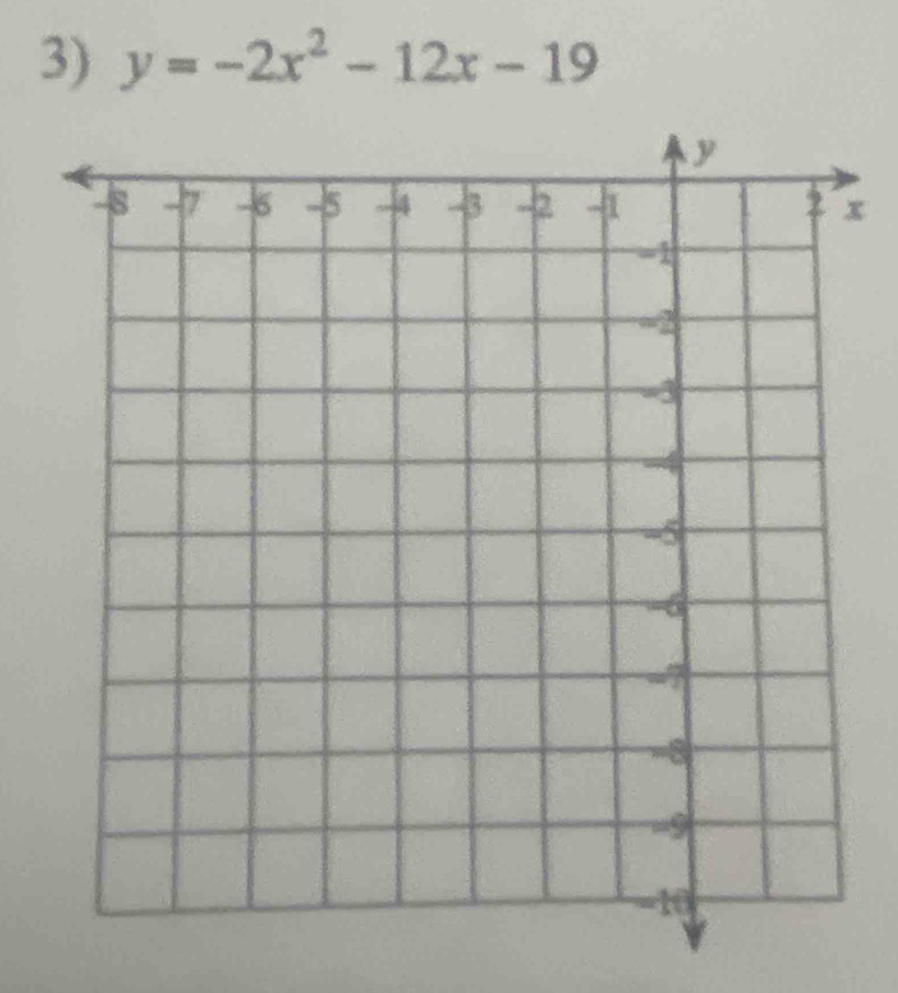 y=-2x^2-12x-19
x