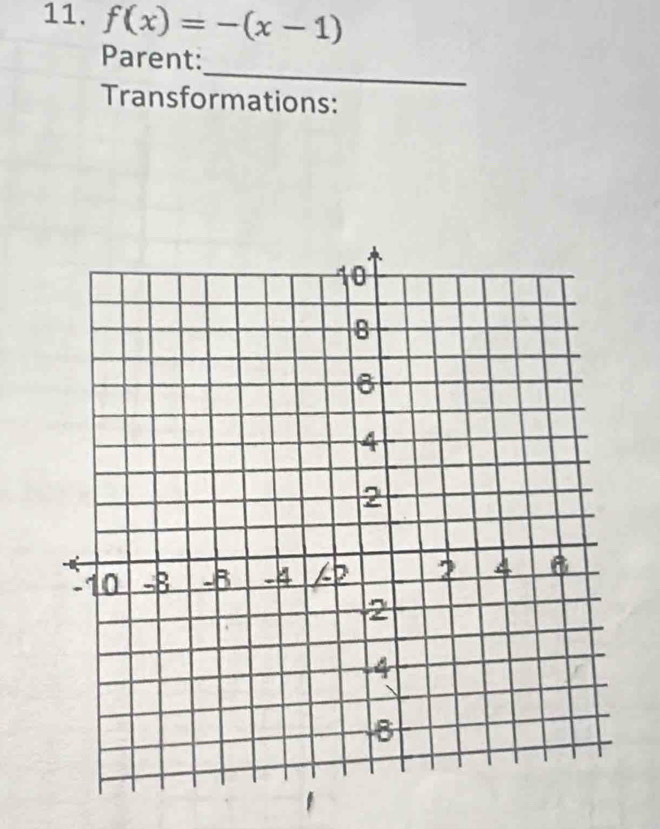 f(x)=-(x-1)
_ 
Parent: 
Transformations: