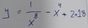 y= 1/x^8 -x^4+2018