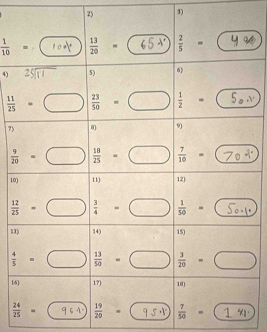  1/10 =
4)
.
7)
10
13
16