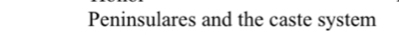 Peninsulares and the caste system