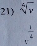 sqrt[4](v)
 1/4 
V