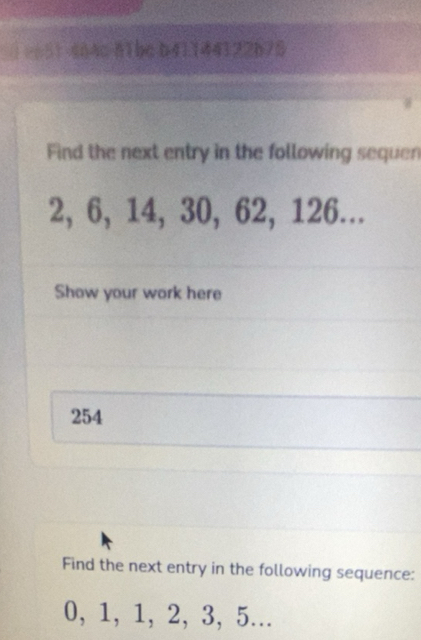 Solved: ) 51 464c 81bc b41144122b75 Find the next entry in the ...